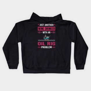 Wine Drinker Oil Rig Roughneck Offshore Platform Drilling Kids Hoodie